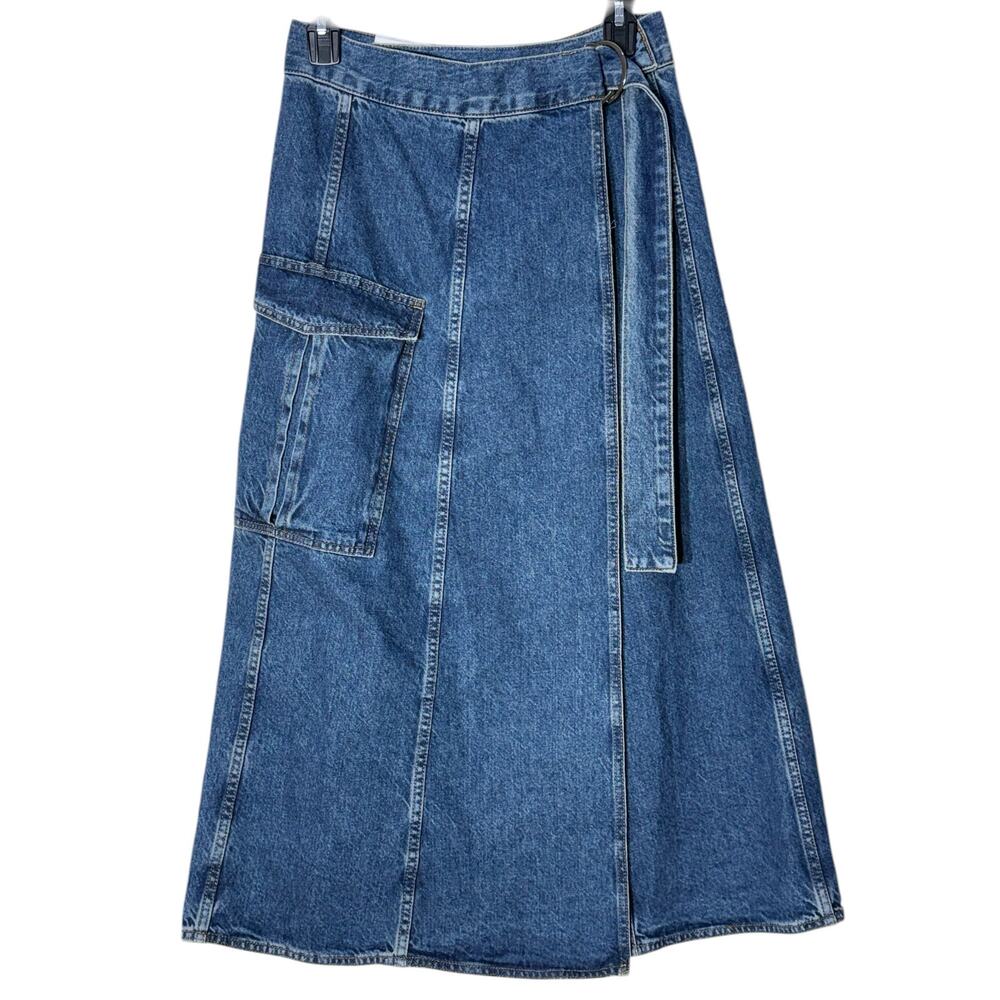 Zara The Wrap Denim Skirt, Women's Size S
